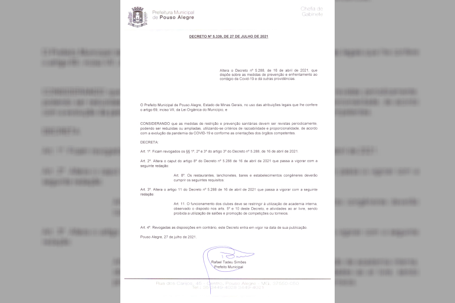 Prefeitura flexibiliza decreto