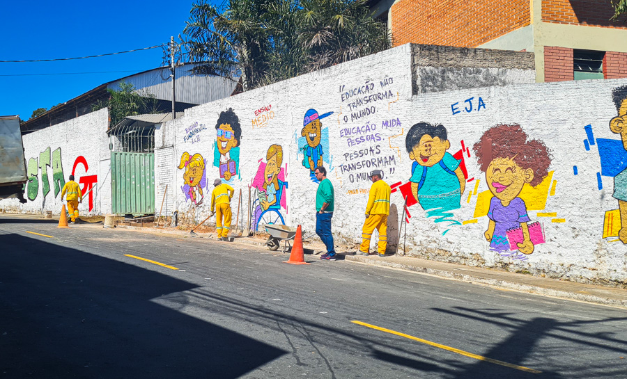 Prefeitura apoia educação e realiza obras que beneficiam escola estadual